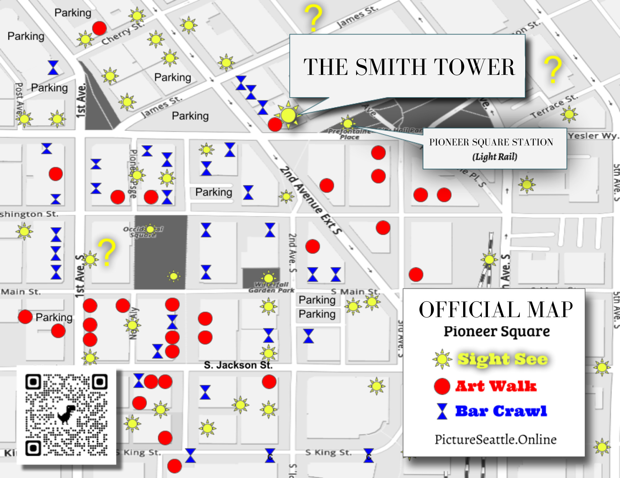 Pioneer Square Art Walk Map Picture Seattle