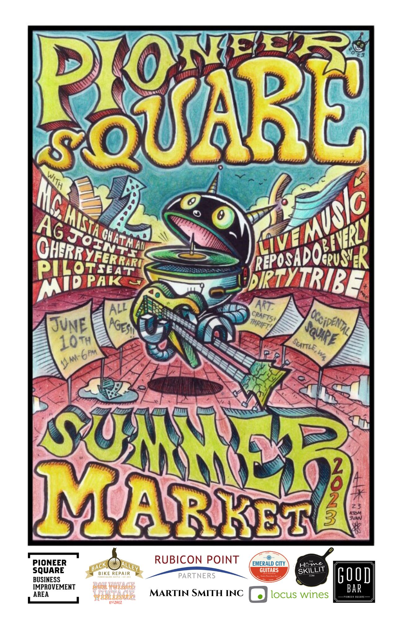 Pioneer Square Summer Market & Music Festival Announces Set Times for